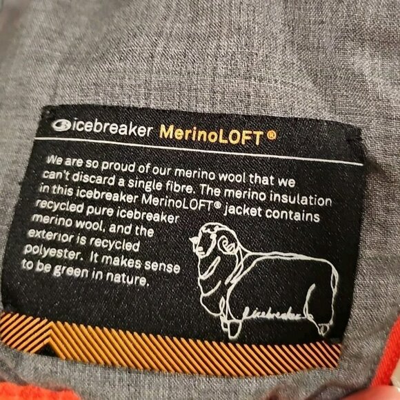 Women's ICEBREAKER MERINO Wool Outdoor Padded Jacket Coat Full Zip Size M - Picture 11 of 14